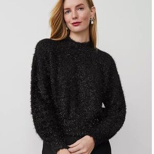 J. Crew Women’s Holiday Black Sparkle Sweater Size small